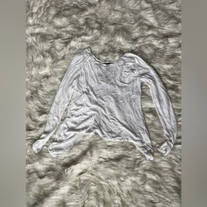 WHITE HOUSE BLACK MARKET white criss-cross back long-sleeve sweater